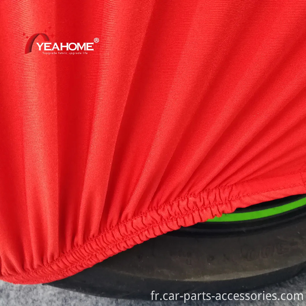 Housse de moto intérieure rouge noire super douce Housse de moto anti-poussière
